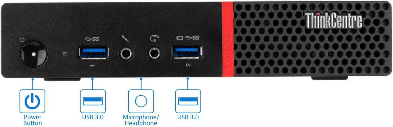 Alt view image 2 of 6 - Lenovo ThinkCentre M900 Mini PC, Intel Core i7-6700T Upto 3.6GHz, 16GB RAM, 512GB SSD, DisplayPort, Wi-Fi, Bluetooth, Windows 10 Pro