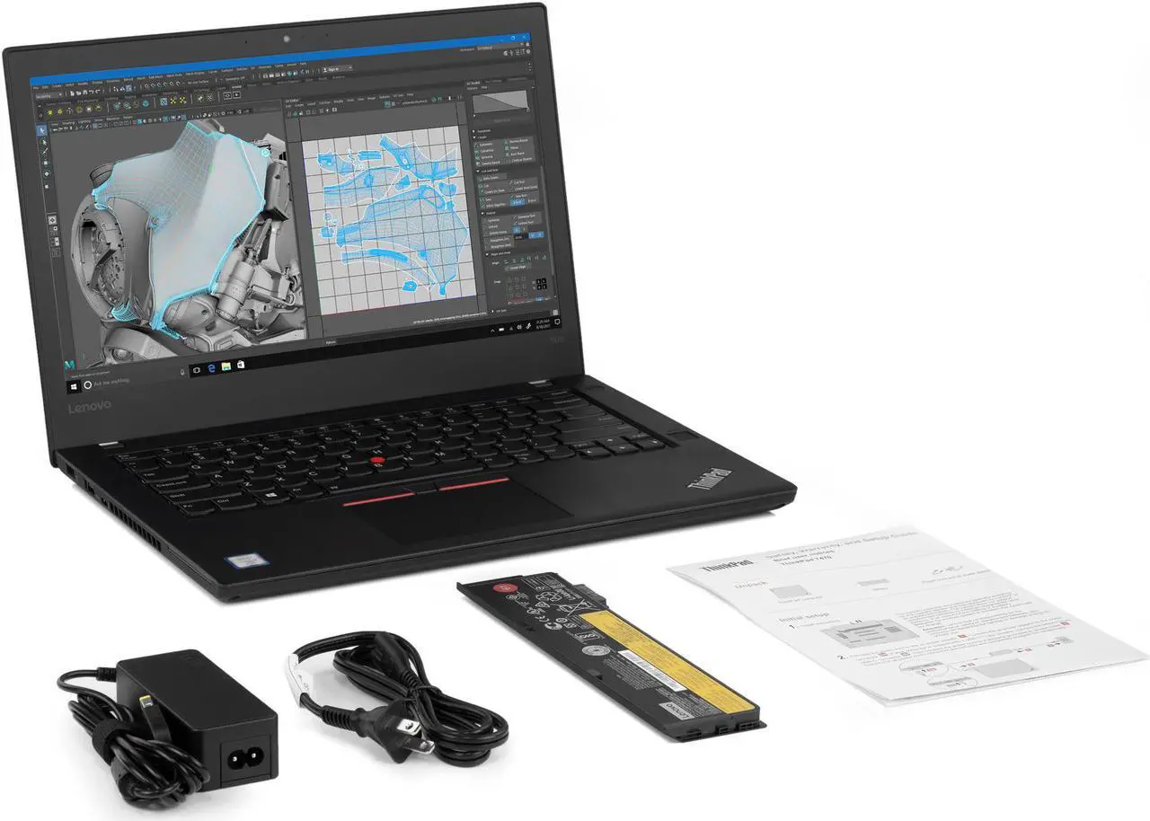 Alt view image 7 of 7 - Lenovo ThinkPad T470 Notebook, 14" HD Display, Intel Core i5-6300U Upto 3, 8GB RAM, 128GB NVMe SSD, HDMI, Thunderbolt, Card Reader, Wi-Fi, Bluetooth, Windows 10 Pro