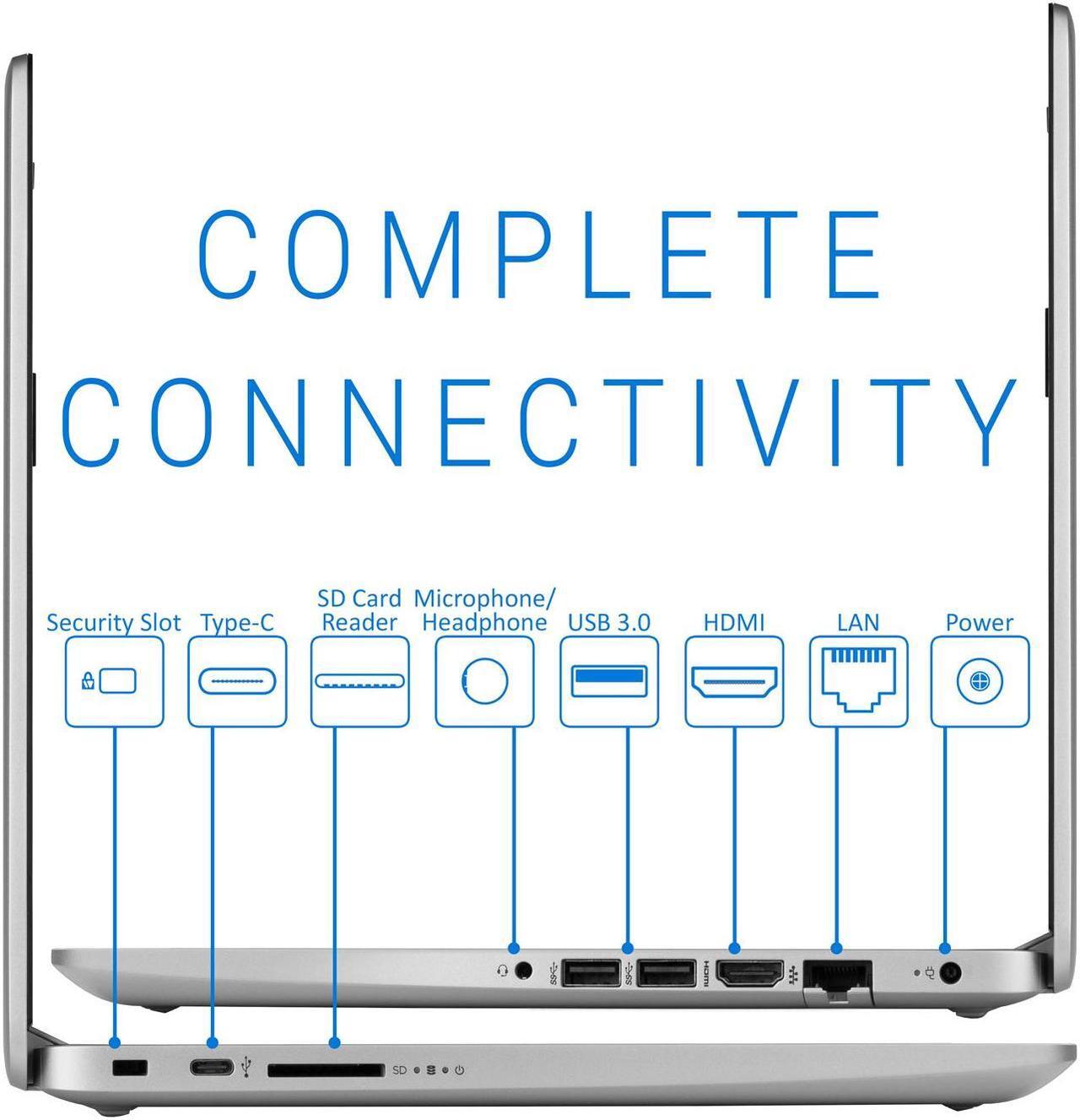 Alt view image 4 of 7 - HP 14 Notebook, 14" HD Display, AMD A9-9425 Upto 3.7GHz, 32GB RAM, 256GB NVMe SSD, HDMI, Card Reader, Wi-Fi, Bluetooth, Windows 10 Pro S