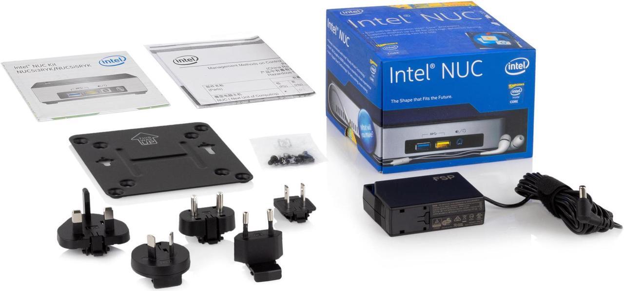 Alt view image 6 of 7 - Intel NUC5i3RYH Mini PC, Intel Core i3-5005U 2.0GHz, 4GB RAM, 128GB NVMe SSD + 1TB HDD, Mini DisplayPort, Mini HDMI, Wi-Fi, Bluetooth, Windows 10 Pro