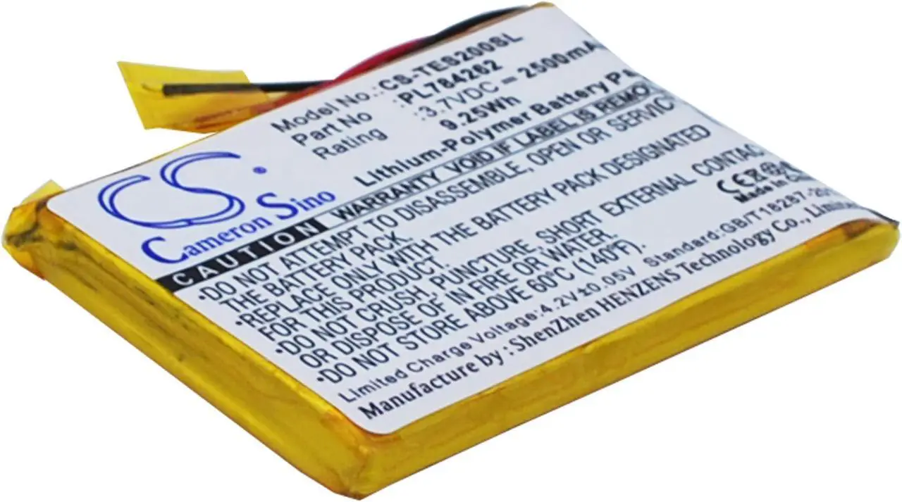 Alt view image 2 of 14 - Replacement GPS, Navigator Battery for TEASI One 2 ,PL784262    2500mAh