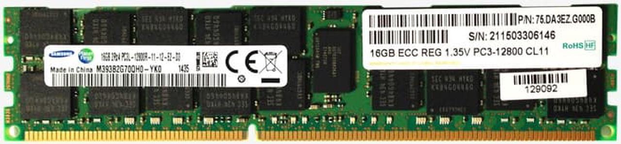 Alt view image 2 of 3 - SAMSUNG 16GB 240-Pin DDR3 SDRAM ECC Registered DDR3 1600 (PC3 12800) Server Memory Model M393B2G70QH0-YK0