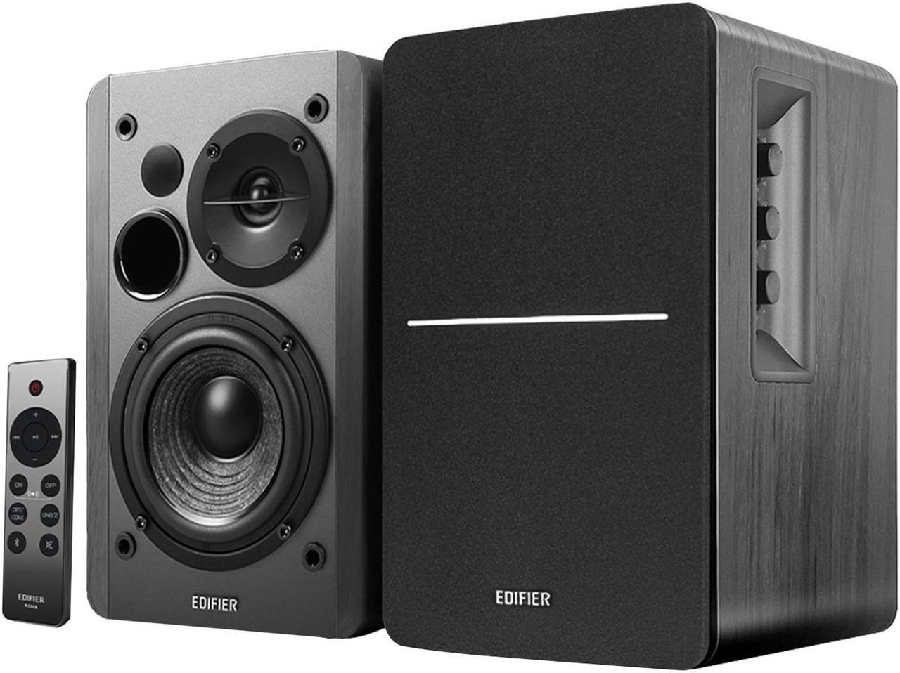 Edifier R1280DBs Active Bluetooth Bookshelf Speakers - Optical Input - 2.0 Wireless Studio Monitor Speaker - 42W RMS with Subwoofer Line Out - Black