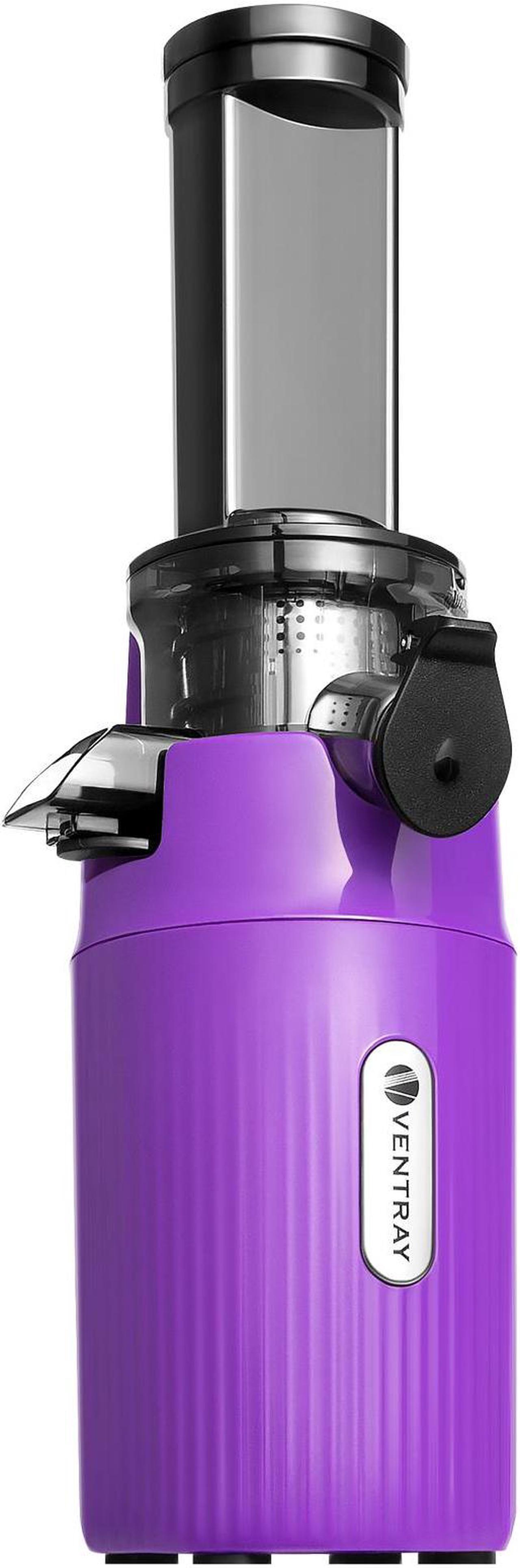 Ventray Essential Ginnie Juicer, Compact Small Cold Press Juicer, Masticating Slow Juicer with 60RPM Low Speed, Easy to Clean & Nutrient Dense, Eco-Friendly Packaging, Purple