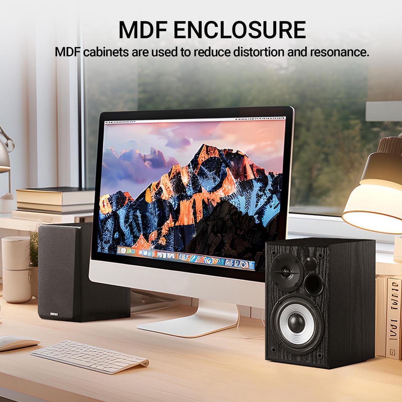 Alt view image 6 of 7 - Edifier R990BT 2.0 Active Multimedia Speakers - Bluetooth Bookshelf Speakers - Powered Studio Monitor Speaker - MDF Enclosure - 24W RMS (Pair)