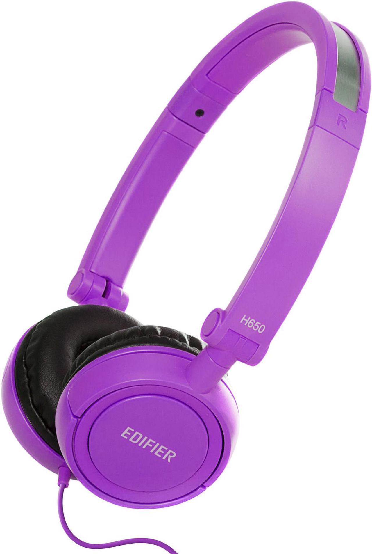 Edifier H650 Headphones - Hi-Fi On-Ear Foldable Noise-Isolating Stereo Headphone, Ultralight and Tri-fold Portable - Black White Orange Blue Violet/Purple Pink