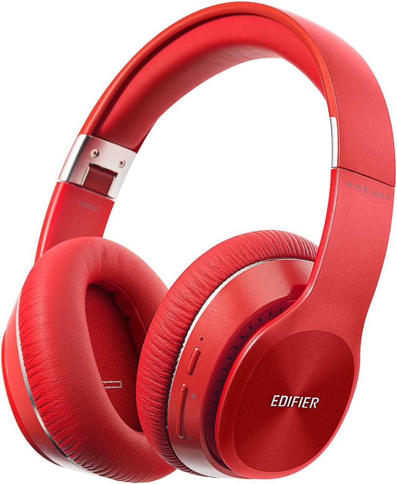 Edifier W820BT Bluetooth Headphones - Foldable Wireless Headphone with 80-hour Long Battery Life - Red