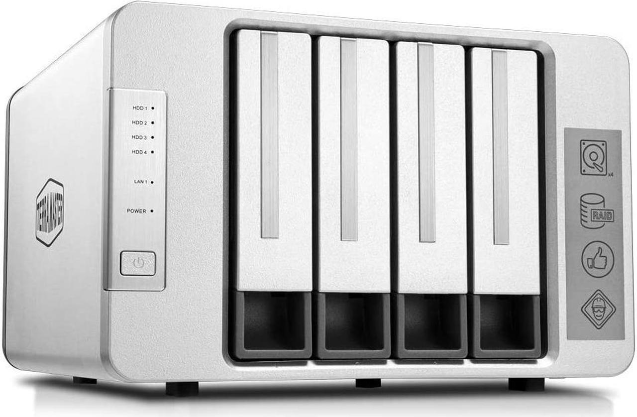 Main image of TERRAMASTER F4-210 4-Bay NAS 2GB RAM Quad Core Network Attached Storage DiskStation Media Server Personal Private Cloud (Diskless)