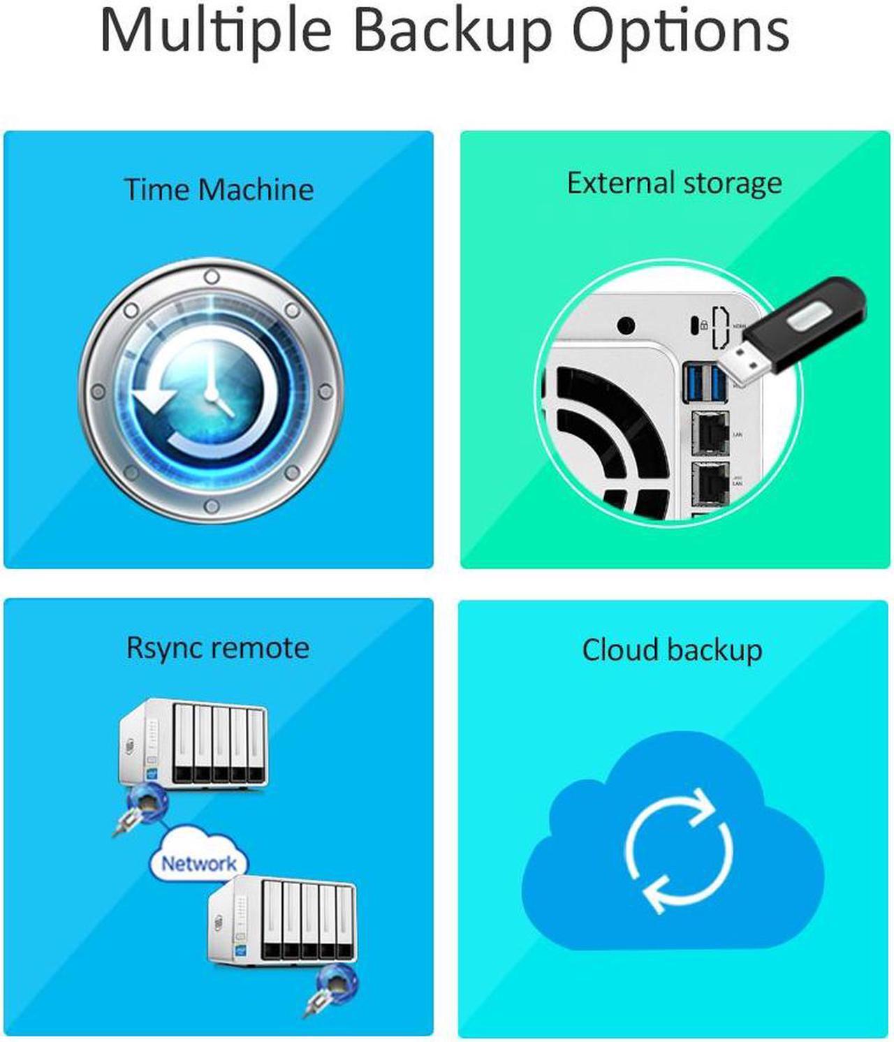 Alt view image 5 of 7 - TerraMaster F5-221 NAS 5-Bay Cloud Storage Intel Dual Core 2.0GHz Network Storage (Diskless)