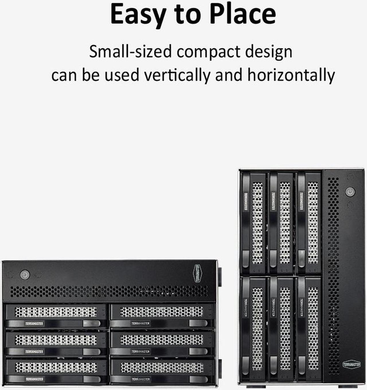 Alt view image 3 of 7 - TERRAMASTER T6-423 6Bay NAS Storage - High Performance DiskStation for SMB with N5105/5095 QuadCore CPU 4GB DDR4 Memory, 2.5GbE Port x 2, Network Storage Server, Diskless