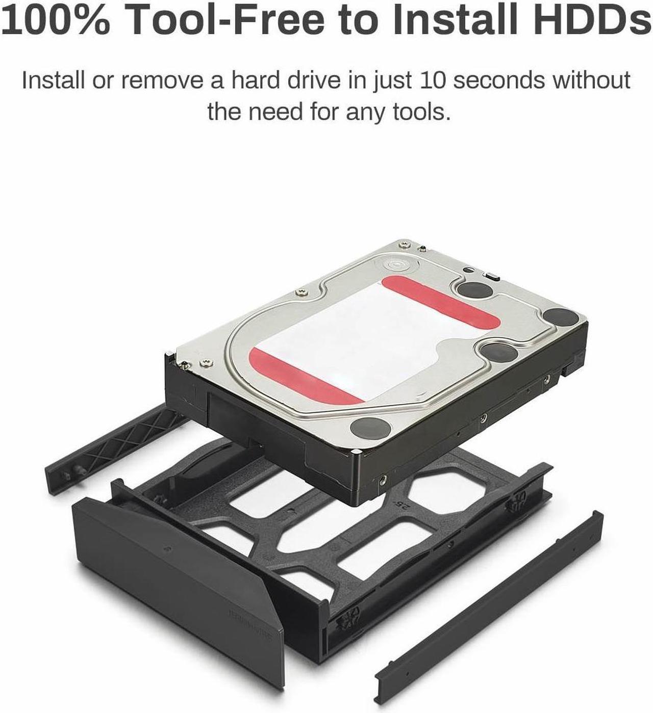 Alt view image 7 of 7 - TERRAMASTER D5 Hybrid HDD NVMe Enclosure - USB 3.2 Gen 2 10Gbps Type C 5Bay USB Storage Supports RAID 0/1/Single/JBOD Exclusive 2+3 RAID Hybrid Disk Array (Diskless)