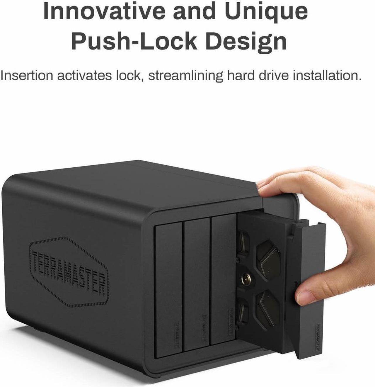 Alt view image 6 of 6 - TERRAMASTER F4-212 4 Bay NAS - Quad Core CPU, 2GB DDR4 RAM, Network Attached Storage DiskStation Personal Cloud with Rich Backup Solutions (Diskless)