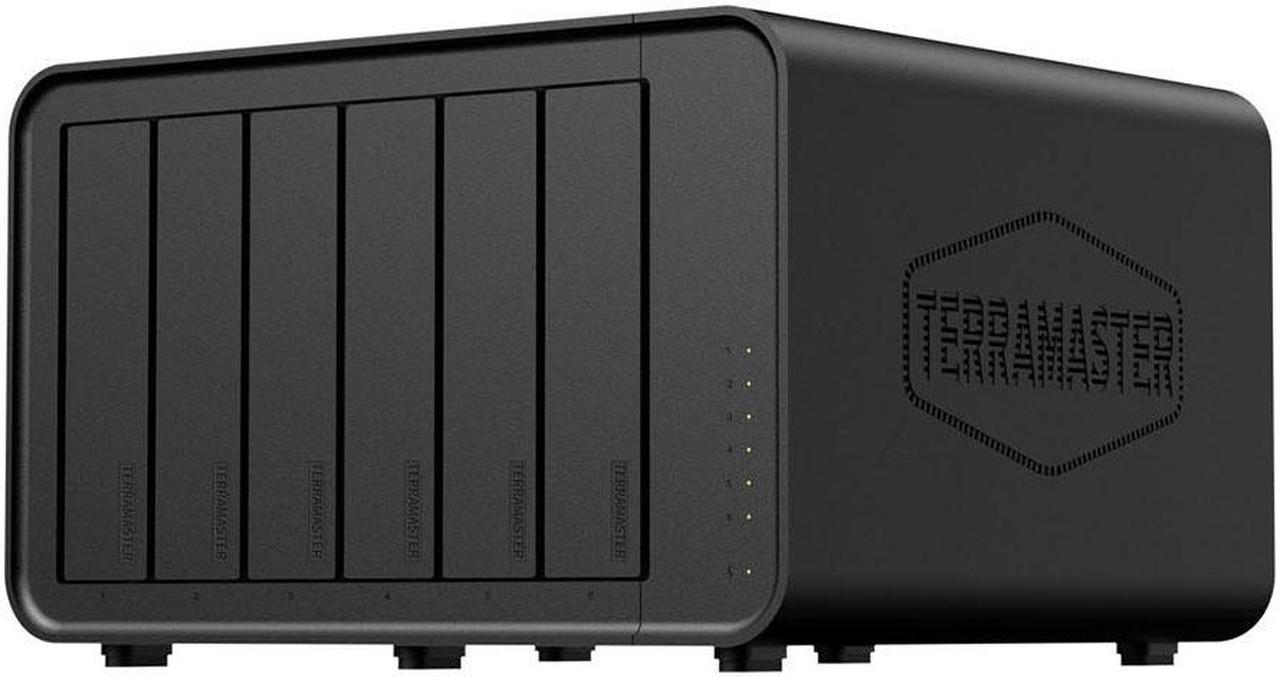 TERRAMASTER F6-424 NAS Storage 6Bay  N95 Quad-Core CPU, 8GB DDR5 RAM, Dual 2.5GbE Ports, Network Attached Storage with High Performance (Diskless)