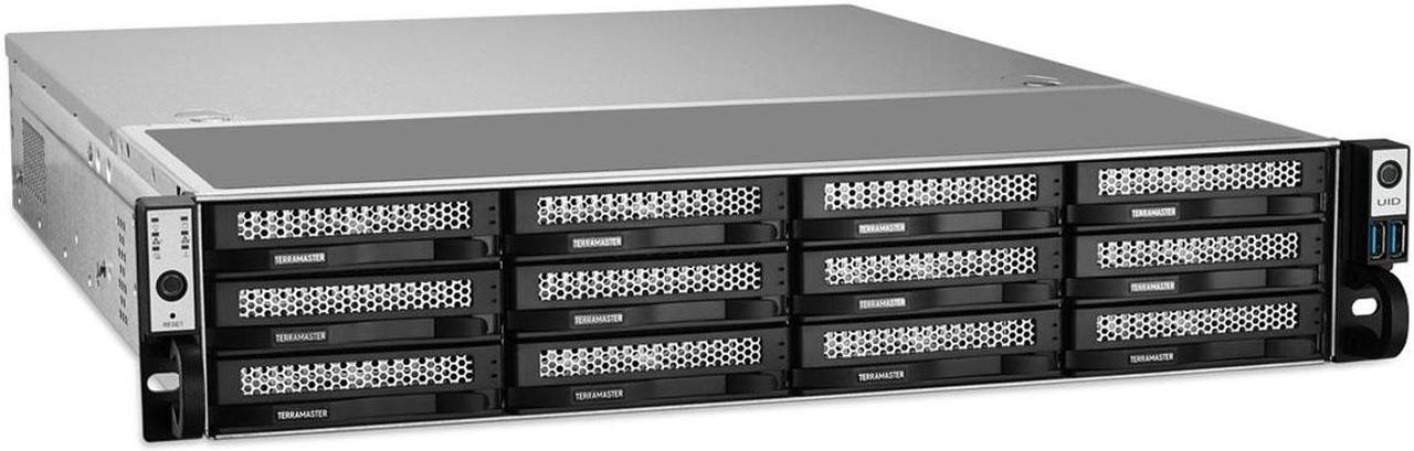 TERRAMASTER U12-500 Plus NAS Storage - 12Bay Core i7 1255U 10-Cores 12-Threads CPU, 16GB DDR5 RAM, Dual 10GbE Ports, 2U Rack Mount Network Attached Storage Peak Performance for Business (Diskless)