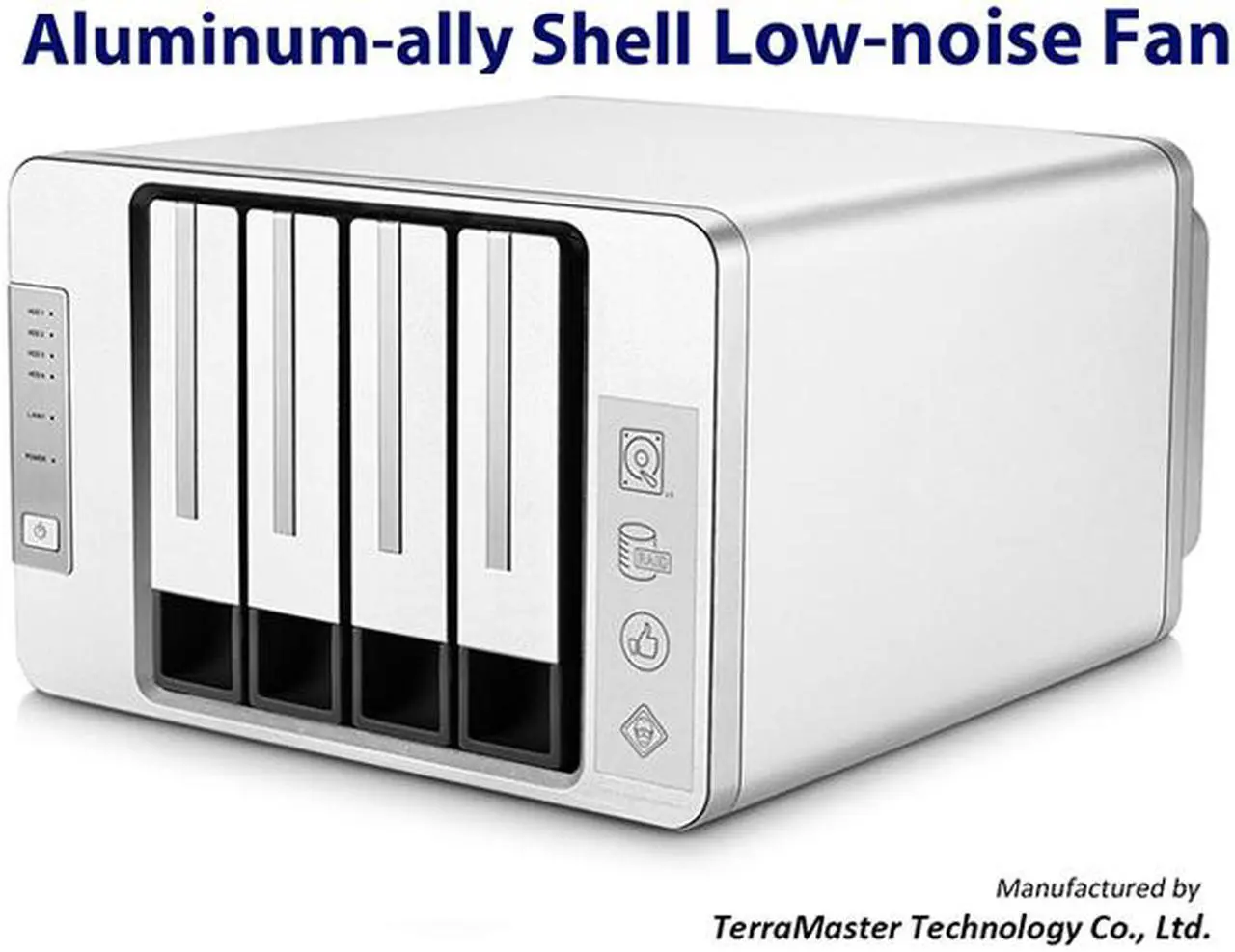 Alt view image 2 of 7 - Terramaster F4-220 100MB/S DISKLESS nas for plex 100MB/S Aluminum-alloy Nas Enclosure Intel Dual Core 2.41GHz 4 bays nas storage 2GB Ram media nas (HDD Not Included)