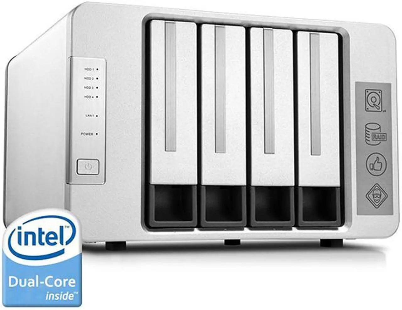 Main image of Terramaster F4-220 100MB/S DISKLESS nas for plex 100MB/S Aluminum-alloy Nas Enclosure Intel Dual Core 2.41GHz 4 bays nas storage 2GB Ram media nas (HDD Not Included)