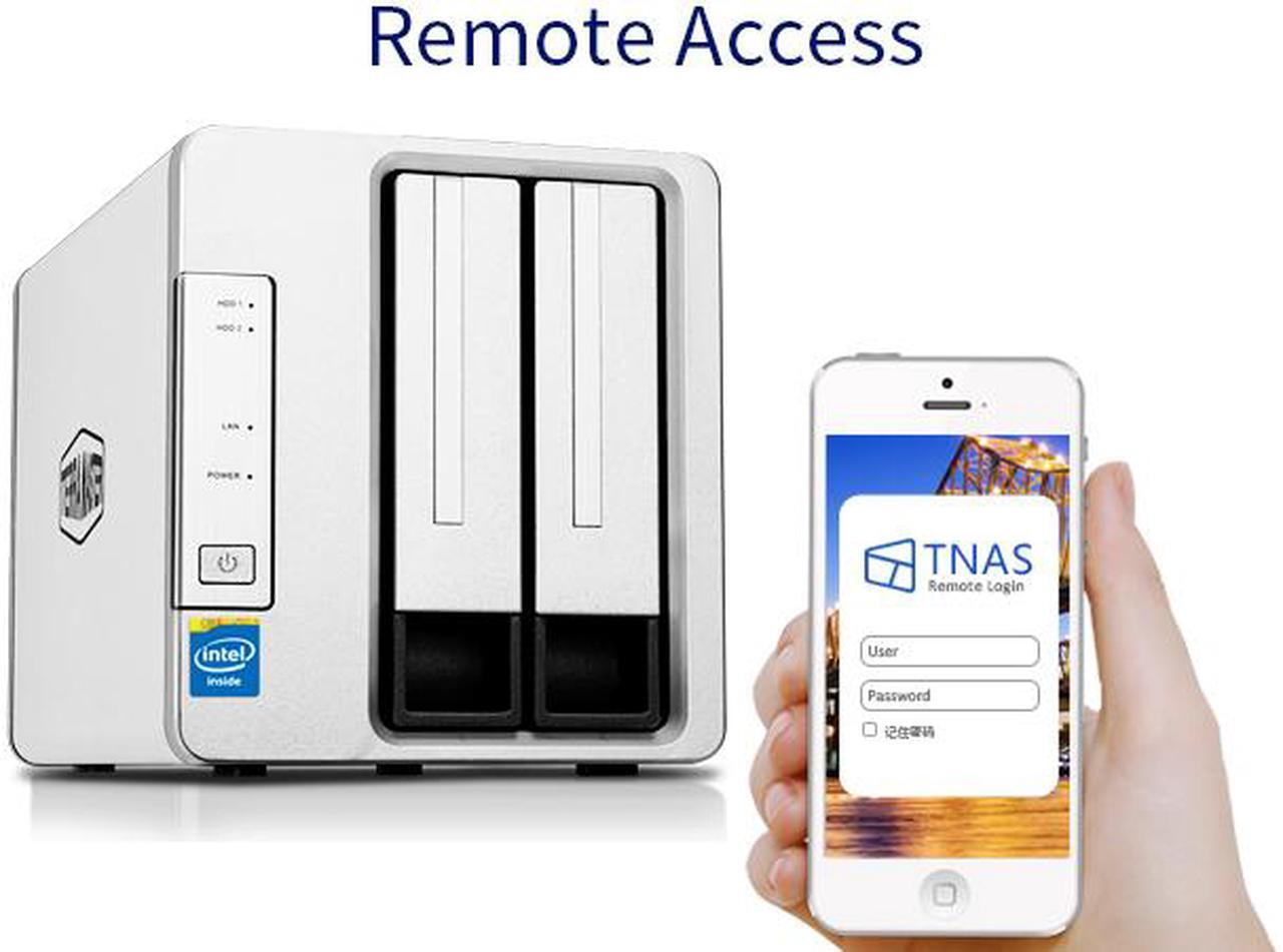 Alt view image 6 of 7 - TerraMaster F2-220 NAS Server 2-Bay Intel Dual Core 2.41 GHz 2GB RAM Network RAID Storage for Small / Medium Business (Diskless)