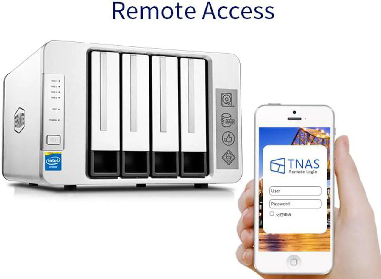 Alt view image 6 of 7 - Terramaster F4-220 100MB/S DISKLESS nas for plex 100MB/S Aluminum-alloy Nas Enclosure Intel Dual Core 2.41GHz 4 bays nas storage 2GB Ram media nas (HDD Not Included)