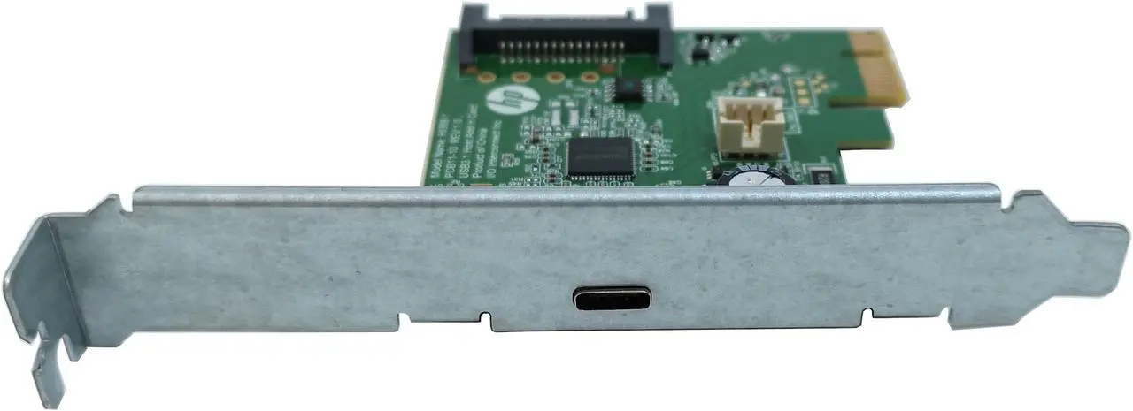 Alt view image 5 of 5 - HP USB-C 3.1 PCIe-3 x1 card LP  STD bracket 10Gbps data transfer connect external SSD Smartphone to PC 821128-001 839555-001 P1N75AA