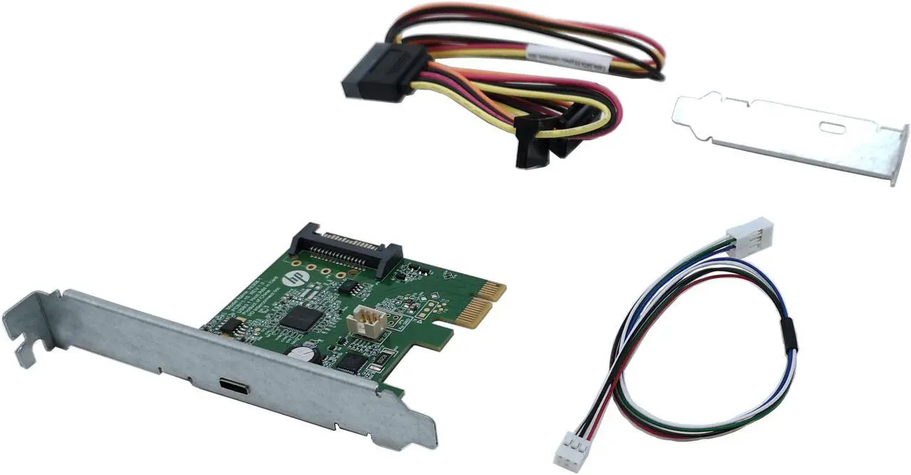Main image of HP USB-C 3.1 PCIe-3 x1 card LP  STD bracket 10Gbps data transfer connect external SSD Smartphone to PC 821128-001 839555-001 P1N75AA