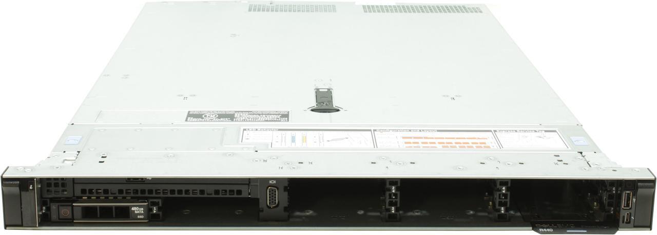 Alt view image 3 of 7 - Dell EMC PowerEdge R440 1U Silver 4208 2.1GHz RAM 16Gb SSD 480Gb RHY7W