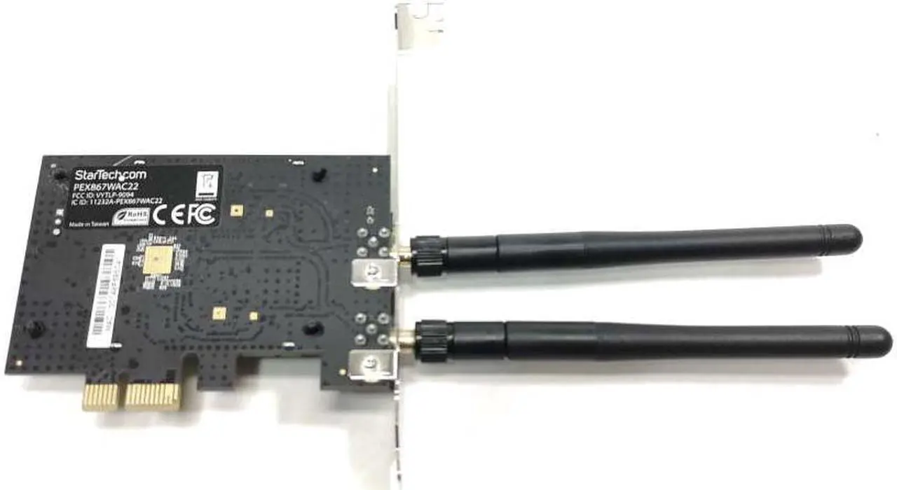Alt view image 3 of 5 - StarTech PEX867WAC22 AC1200 Dual Band Wireless AC PCIe Network Adapter 802.11ac WiFi