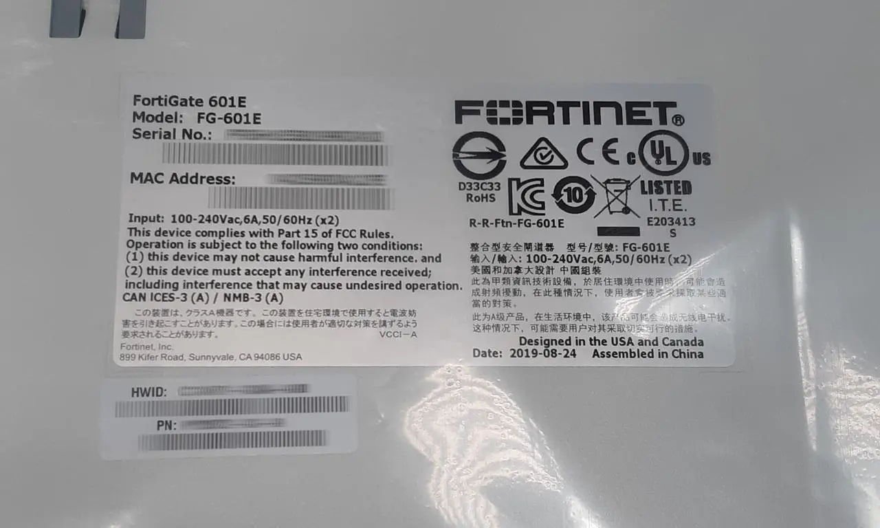 Alt view image 6 of 7 - Fortinet FortiGate 601E Security Appliance Firewall Switch FG-601E-BDL-988-12
