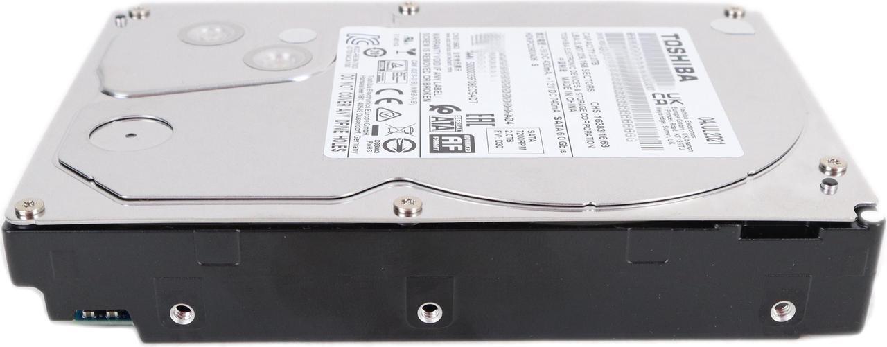 Alt view image 2 of 3 - Dell Toshiba 2TB DT01ACA200 7200 RPM 64MB Cache SATA 6.0Gb/s 3.5" 6HFW3