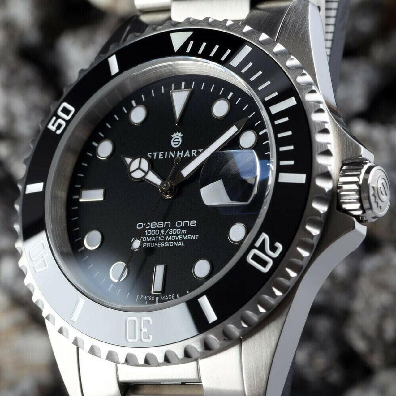 Main image of Steinhart Ocean 1 Black Ceramic 42mm Diver Watch 103-1079 Black DIal