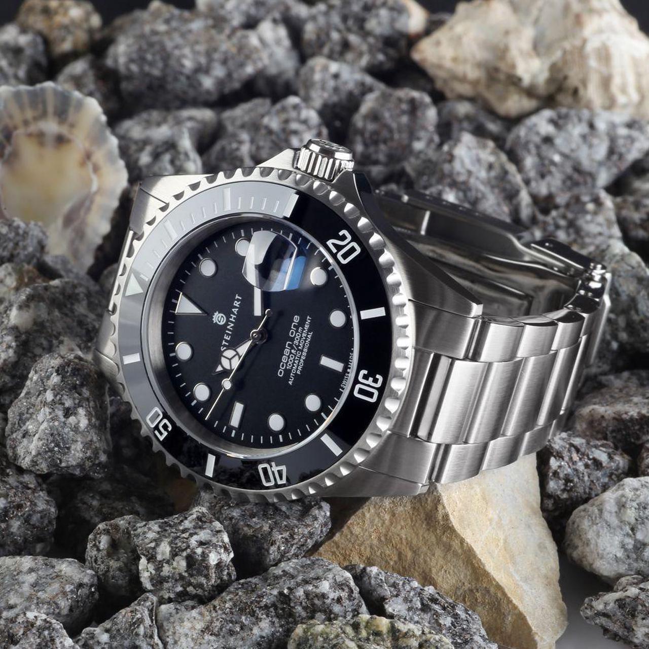 Alt view image 2 of 7 - Steinhart Ocean 1 Black Ceramic 42mm Diver Watch 103-1079 Black DIal