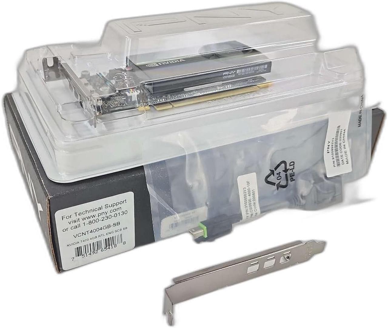 Main image of PNY T400 nVIDIA VCNT4004GB-SB 4GB 64-bit GDDR6 PCI E 3.0 x16 Low Profile SFF