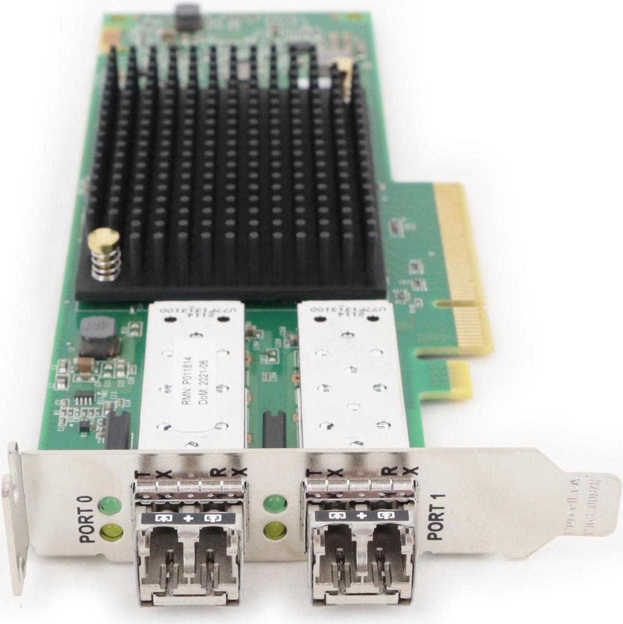 Alt view image 2 of 3 - Emulex LPE35002-S4 host bus adapter PCIe 4.0 x8 32GB Fibre Channel 2 Port Gen 7