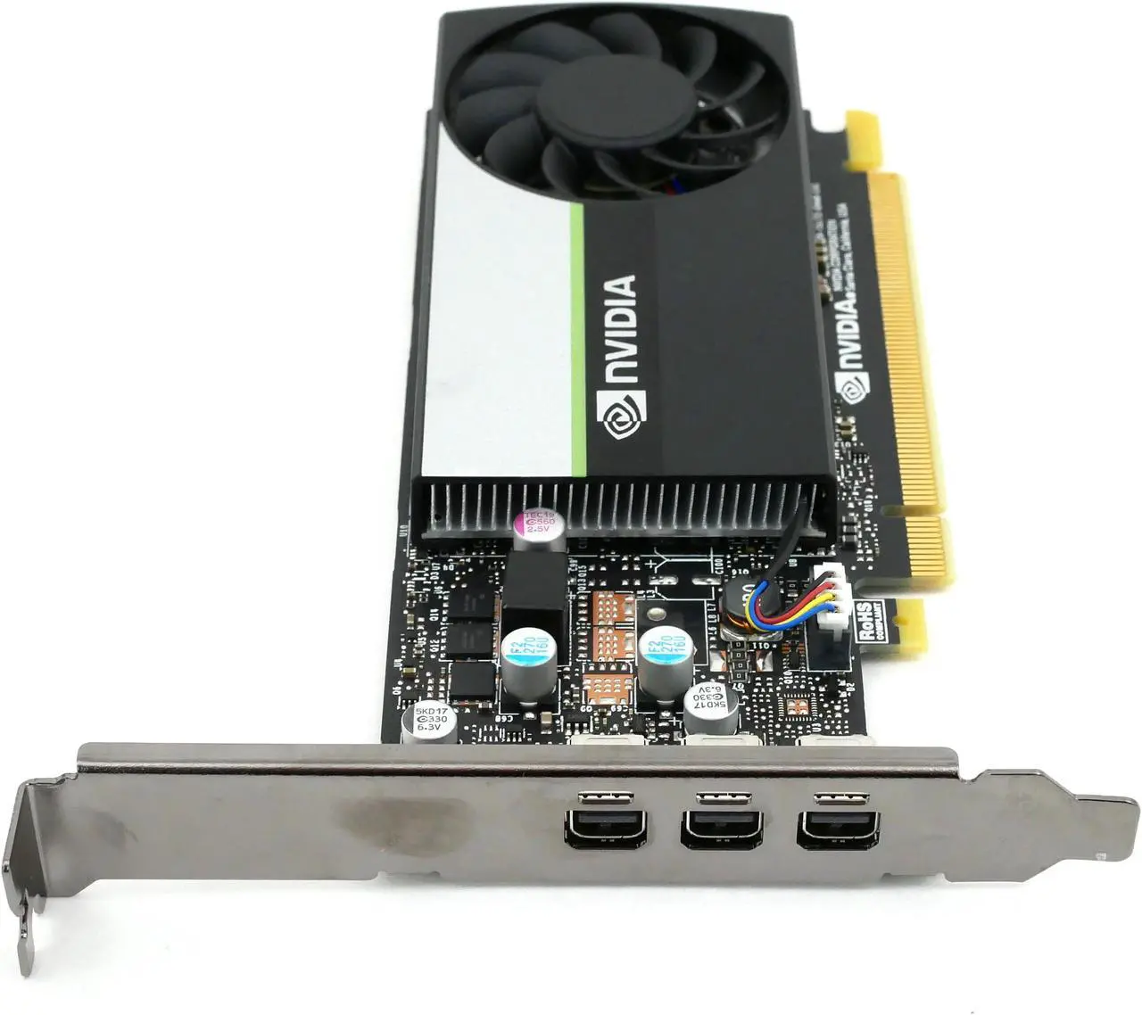 Alt view image 3 of 5 - Lenovo nVIDIA T400 4GB GDDR6 PCI-e x16 3 mini-DP 900-5G172-2740-000 5V11H03712