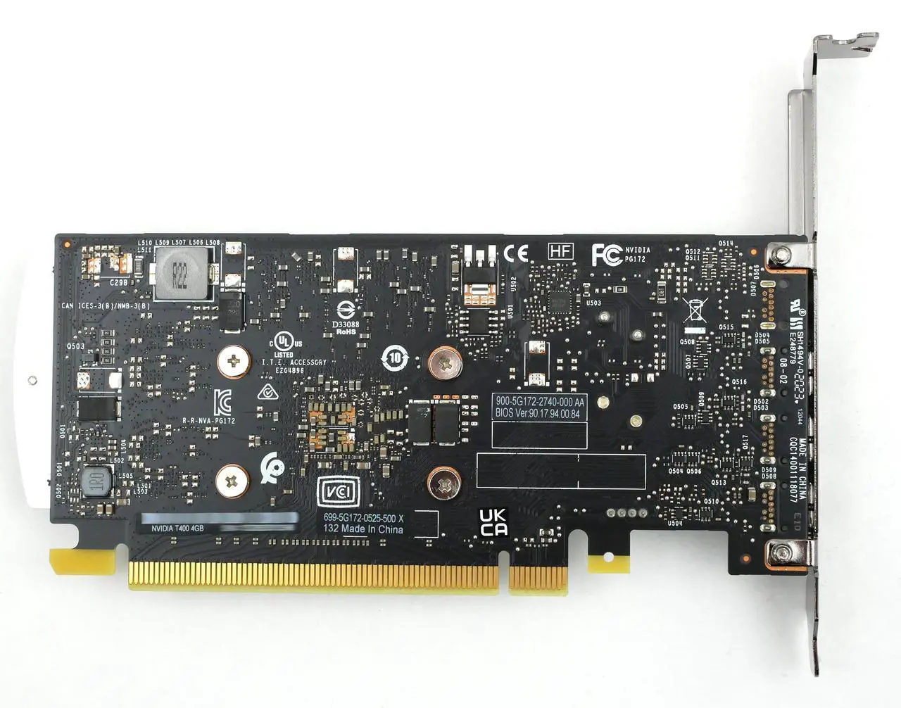 Alt view image 4 of 5 - Lenovo nVIDIA T400 4GB GDDR6 PCI-e x16 3 mini-DP 900-5G172-2740-000 5V11H03712