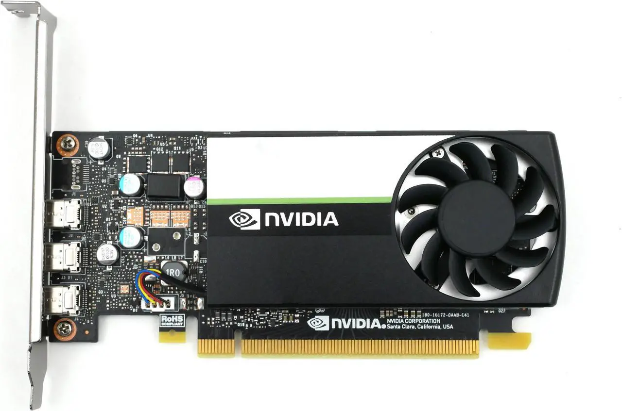 Alt view image 2 of 5 - Lenovo nVIDIA T400 4GB GDDR6 PCI-e x16 3 mini-DP 900-5G172-2740-000 5V11H03712