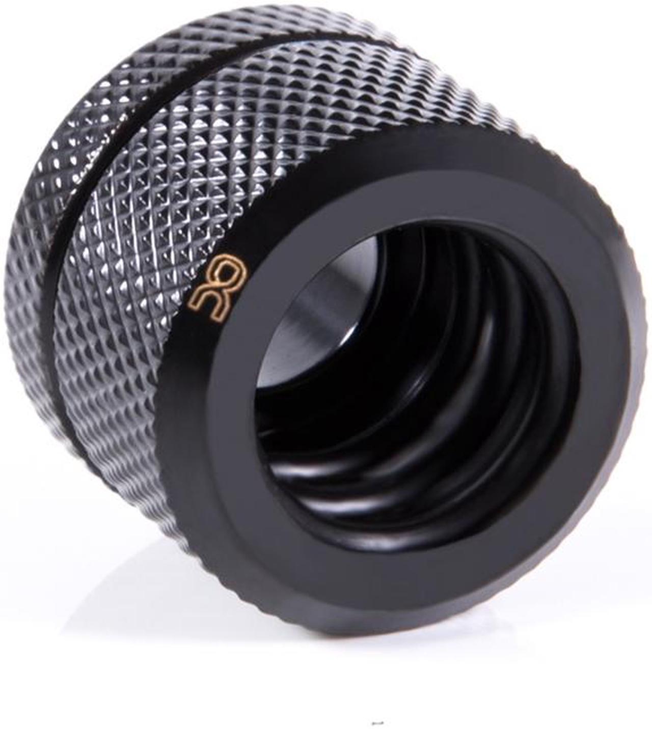 Alphacool Eiszapfen 14mm HardTube Compression Fitting G1/4 - Knurled - Deep Black (17551)