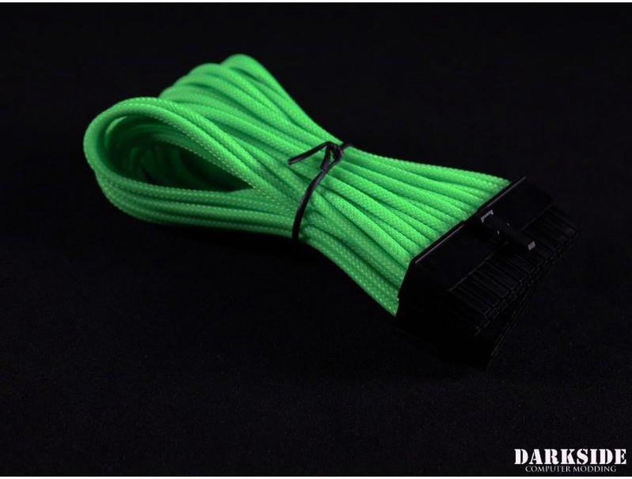 Darkside 24-Pin ITX 7" (20cm) HSL Single Braid Extension Cable - Green (DS-0637)