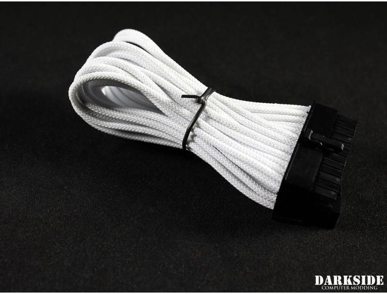 Darkside 24-Pin ITX 7" (20cm) HSL Single Braid Extension Cable - White (DS-0634)