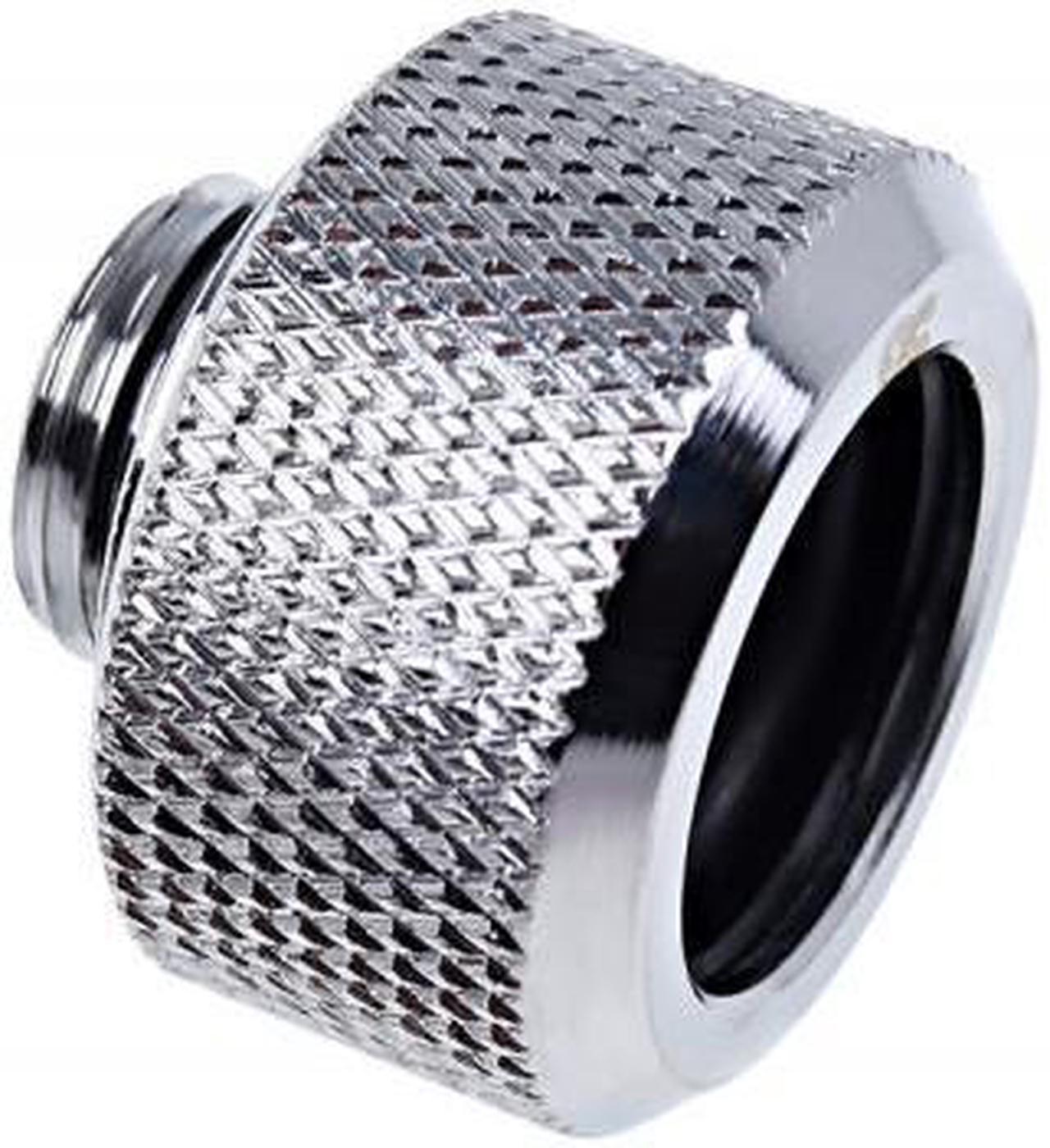 Alphacool Eiszapfen 16mm G1/4" HardTube Knurled Compression Fitting - Chrome (17265)