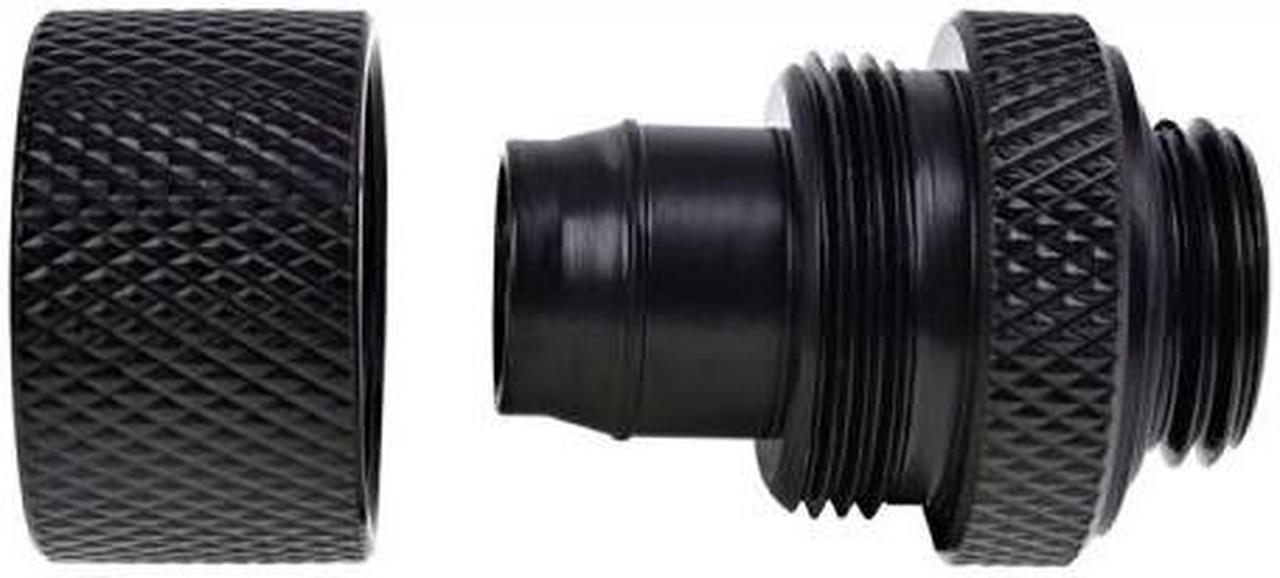 Alphacool Eiszapfen 3/8" ID x 1/2" OD G1/4 Compression Fitting - Black Sixpack (17228)