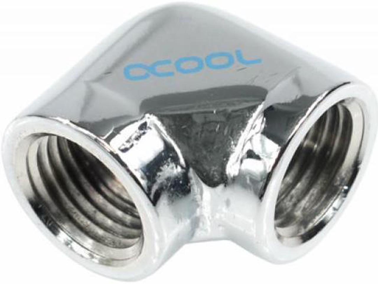 Alphacool G1/4 Female to Female L-Connector - Chrome (17041)