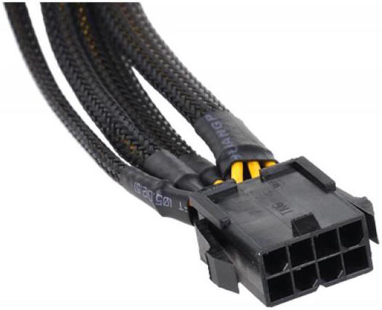 Phobya 8-Pin VGA to 2x 6+2 -Pin VGA Cable - 30cm | Black (87265)