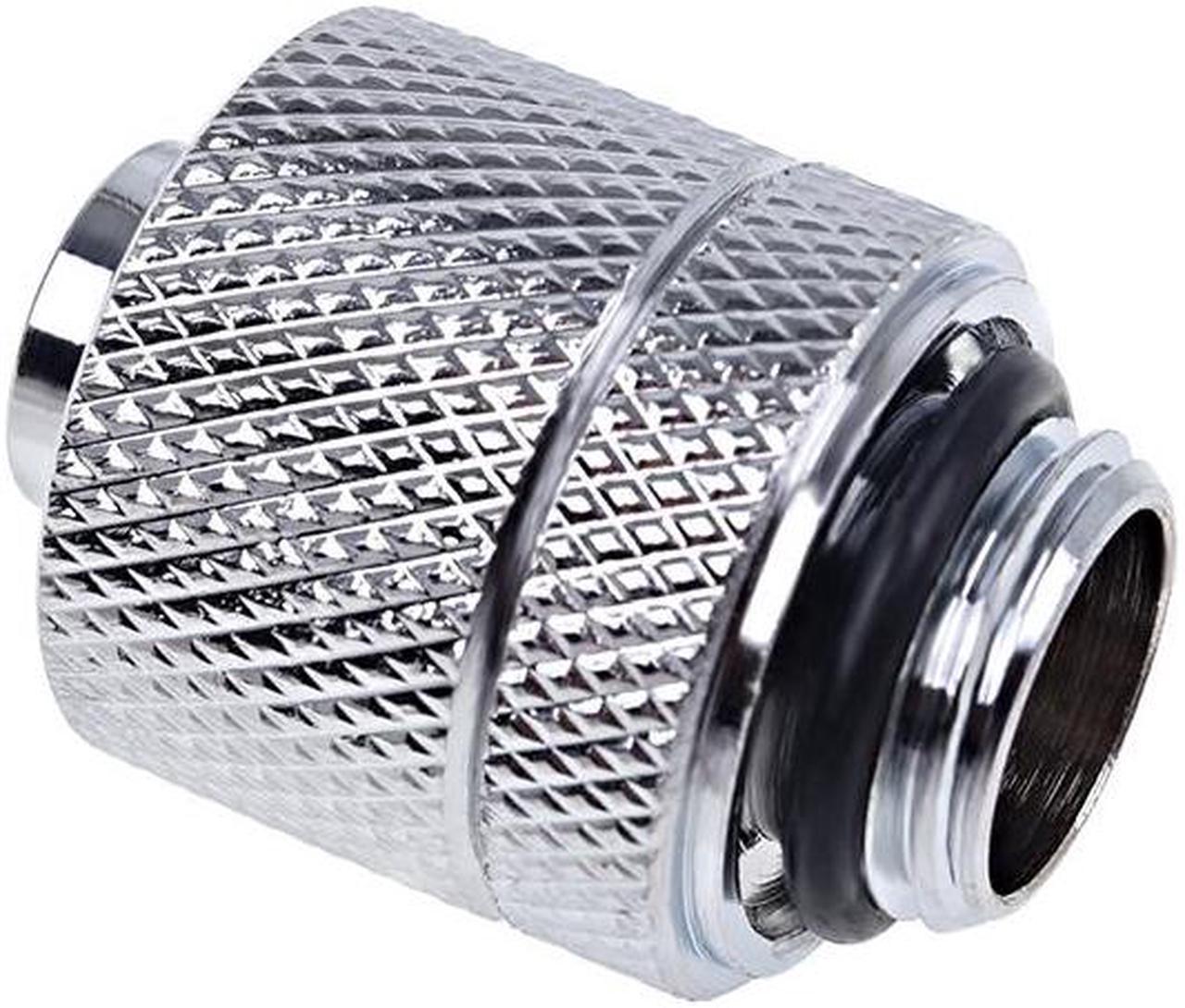 Alphacool Eiszapfen 3/8" ID x 1/2" OD G1/4" Compression Fitting - Chrome (17227)