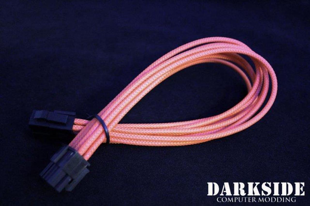 Darkside 4+4 EPS 12" (30cm) HSL Single Braid Extension Cable - Orange UV (DS-0232)