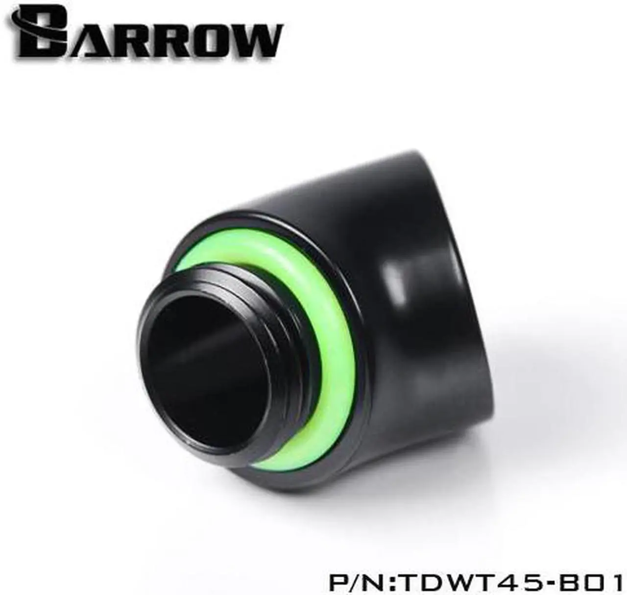 Alt view image 2 of 3 - Barrow G1/4" 45 Degree Male to Female Angled Adaptor Fitting - Black (TDWT45-V2)