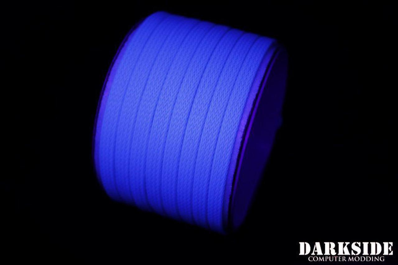 Darkside 6mm (1/4") High Density Cable Sleeving - Aqua Blue UV (DS-0763)