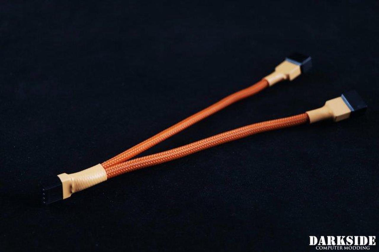 Darkside 4-Pin Dual Fan Power Y-Cable Splitter - Orange (DS-0914)