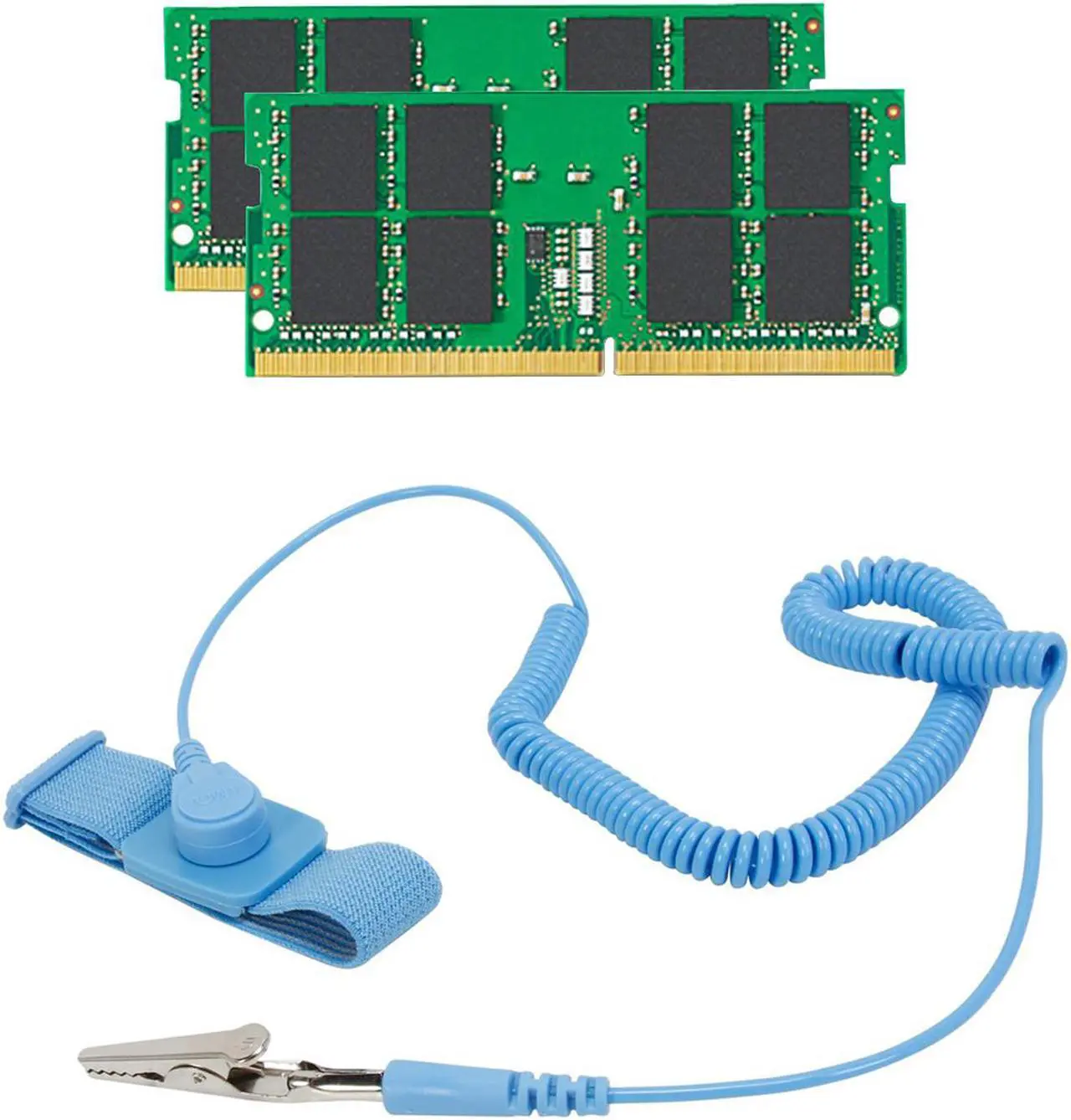 Main image of Kingston Memory Bundle with 32GB (2 x 16GB) DDR4 PC4-21300 2666MHz Memory Unbuffered SO-DIMMs and Anti-Static Wristband Compatible with Optiplex 3080, 5080, 7080 MFF PCs