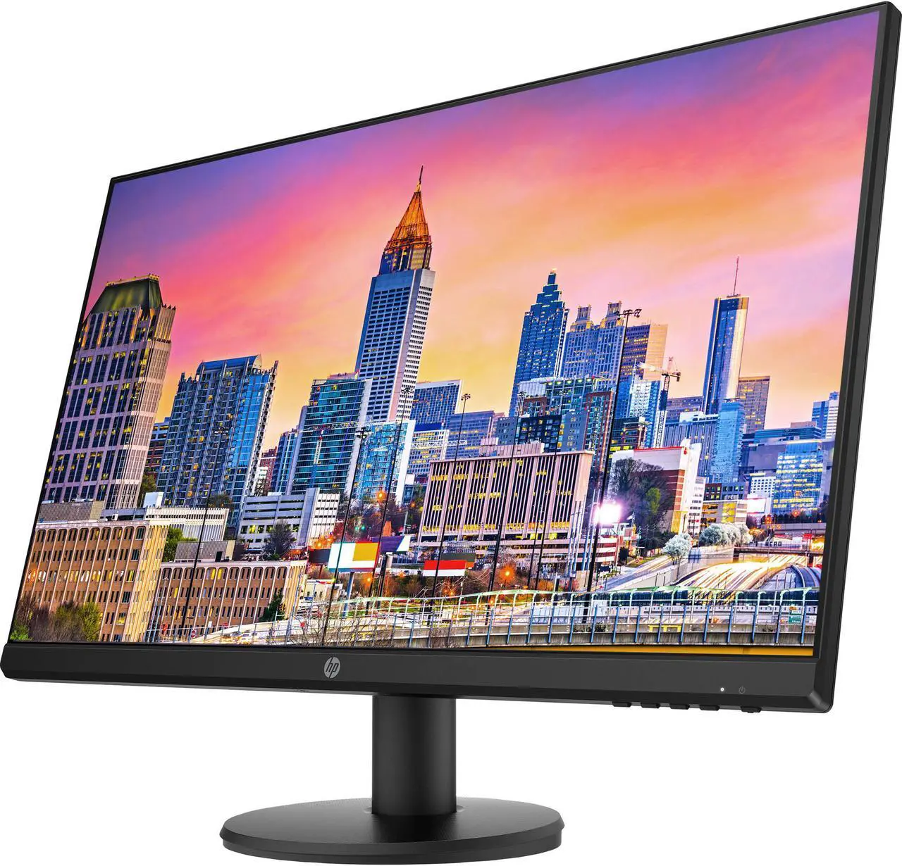 Alt view image 3 of 7 - HP P27v G4 27 Inch IPS FHD 1920x1080 Monitor Bundle with HDMI, Low Blue Light, Mini Bluetooth Speaker for Professional Sound, Built-in Mic and Remote Shutter for Photos