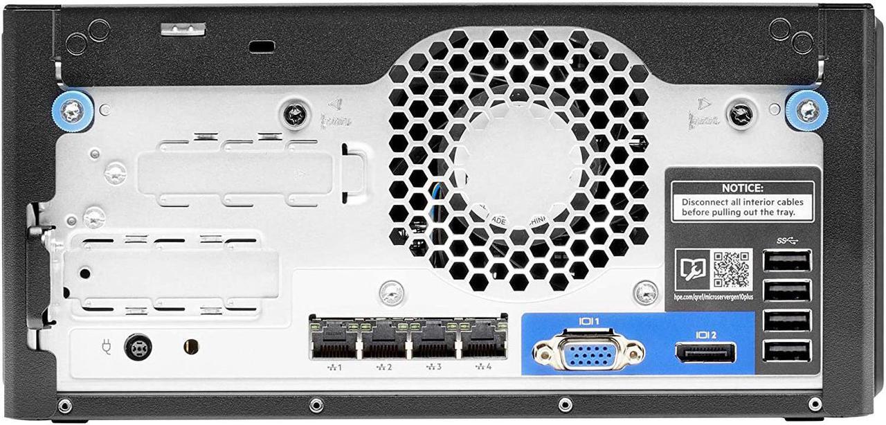 Alt view image 3 of 5 - HP MicroServer Gen10 Plus Tower Server for Business, Xeon E-2224 3.4GHz, 64GB RAM, 16TB Storage, RAID, Windows Server 2019